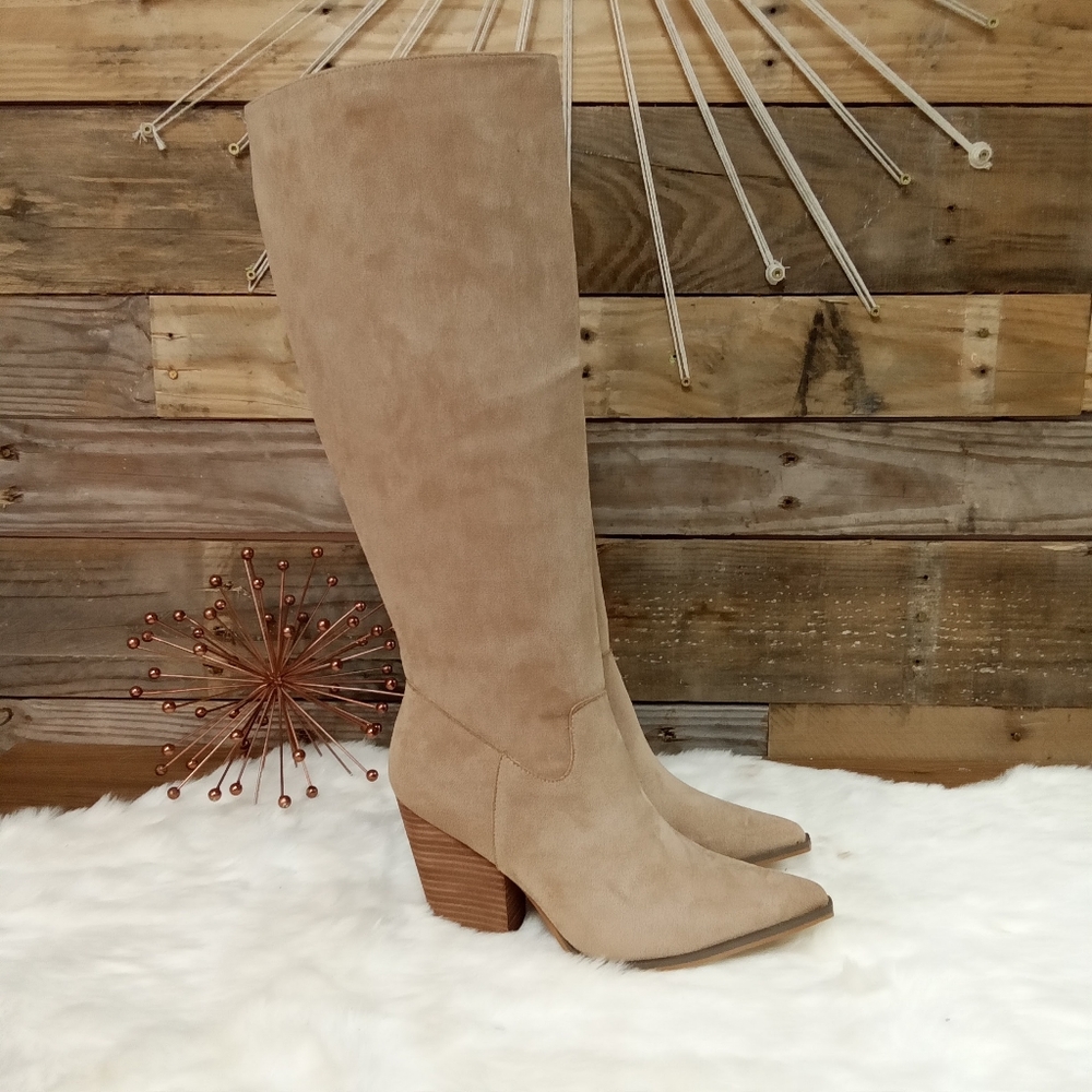 Oasis Society Tall Suede Cowgirl Boots